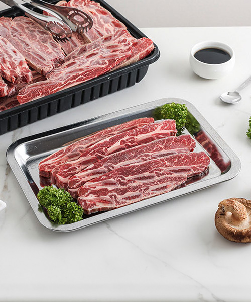 [호주목초우] 유기농 LA갈비 구이용 1kg(냉동)