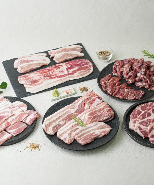 [기획] MEAT 벌집 삼겹살 500g+항정살 300g(급냉)