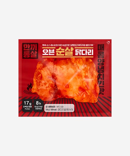 [한끼통살] 오븐 순살닭다리 매콤양념치킨맛 100g