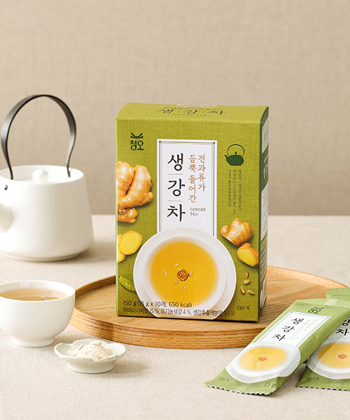 [청오] 견과류가 듬뿍 들어간 생강차
